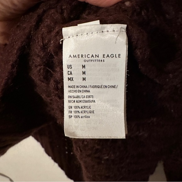 American Eagle V-Neck Color Block striped Sweater Women M oversized - Picture 7 of 10